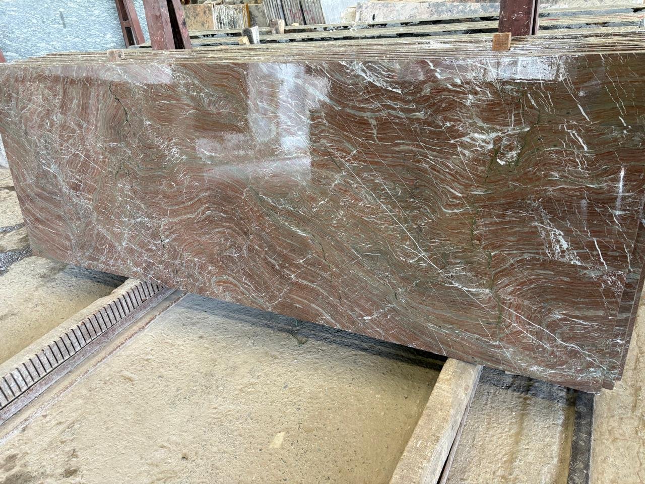 Polished Alaska Granite slab, one of the Indian granites we source